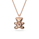 Pingente Swarovski Teddy Urso Rosa Lacado a Rosa Dourado
