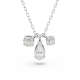 Pingente Swarovski Attract Combinação de Lapidações Agrupamento Branco Lacado a Ródio