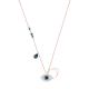 Pingente Swarovski Symbolic Olho Grego Azul Acabamento de Combinação de Metais