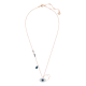 Pingente Swarovski Symbolic Olho Grego Azul Acabamento de Combinação de Metais