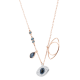 Pingente Swarovski Symbolic Olho Grego Azul Acabamento de Combinação de Metais