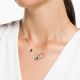 Pingente Swarovski Symbolic Olho Grego Azul Acabamento de Combinação de Metais