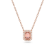Colar Swarovski Millenia Lapidação Octogonal Rosa Lacado a Rosa Dourado