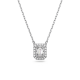 Colar Swarovski Millenia Lapidação Octogonal Branco Lacado a Ródio