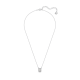 Colar Swarovski Millenia Lapidação Octogonal Branco Lacado a Ródio