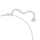 Colar Swarovski Millenia Lapidação Octogonal Branco Lacado a Ródio