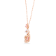 Colar Swarovski Y Dazzling Swan Cisne Rosa Lacado a Rosa Dourado