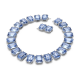 Colar Swarovski Millenia Lapidação Octogonal Azul Lacado a Ródio