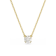 Pingente Swarovski Constella Lapidação Redonda Branco Lacado a Dourado