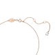 Pingente Swarovski Constella Lapidação Redonda Pavé Branco Lacado a Rosa Dourado