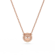 Pingente Swarovski Constella Lapidação Redonda Pavé Branco Lacado a Rosa Dourado