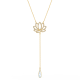 Colar Swarovski Symbolic Lótus Branco Lacado a Dourado