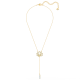 Colar Swarovski Symbolic Lótus Branco Lacado a Dourado