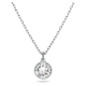 Pingente Swarovski Birthstone Lapidação Redonda Abril Branco Lacado a Ródio
