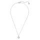 Pingente Swarovski Birthstone Lapidação Redonda Abril Branco Lacado a Ródio