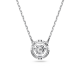 Colar Swarovski Sparkling Dance Lapidação Redonda Branco Lacado a Ródio