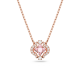 Colar Swarovski Sparkling Dance Trevo de Quatro Folhas Rosa Lacado a Rosa Dourado
