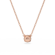 Pingente Swarovski Constella Lapidação Redonda Branco Lacado a Rosa Dourado
