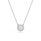 Pingente Swarovski Constella Lapidação Redonda Pavé Branco Lacado a Ródio
