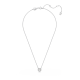 Pingente Swarovski Constella Lapidação Redonda Pavé Branco Lacado a Ródio