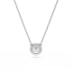 Pingente Swarovski Constella Lapidação Redonda Pavé Branco Lacado a Ródio
