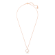 Pingente Swarovski Creativity Branco Lacado a Rosa Dourado