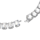 Colar Swarovski Millenia Lapidação Octogonal Branco Lacado a Ródio