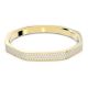 Bracelete Swarovski Dextera Modelo octagonal Branca Lacado a dourado