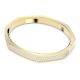Bracelete Swarovski Dextera Modelo octagonal Branca Lacado a dourado