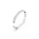 Bracelete Swarovski Dextera Modelo Octagonal Branca Lacado a Ródio