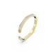 Bracelete Swarovski Dextera Modelo Octagonal Branca Lacado a Dourado M