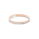 Bracelete Swarovski Dextera Modelo Octagonal Branca Lacado a Rosa Dourado