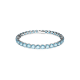 Pulseira Swarovski Matrix Tennis Lapidação Redonda Média Azul Lacado a Ródio