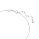 Pulseira Swarovski Volta Laço Branca Lacado a Ródio