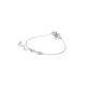 Pulseira Swarovski Volta Laço Branca Lacado a Ródio