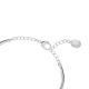 Bracelete Swarovski Volta Laço Branca Lacado a Ródio