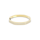 Bracelete Swarovski Dextera Modelo Octagonal Branca Lacado a Dourado L