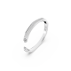 Bracelete Swarovski Dextera Modelo Octagonal Branca Lacado a Ródio