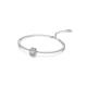 Bracelete Swarovski Millenia Lapidação Octogonal Pavé Branca Lacado a Ródio