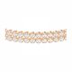 Pulseira Swarovski Subtle Lapidação redonda Branca Lacado a rosa dourado M