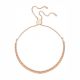 Pulseira Swarovski Subtle Lapidação redonda Branca Lacado a rosa dourado M