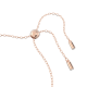 Pulseira Swarovski Hollow Laço Bloqueado Branca Lacado a Rosa Dourado