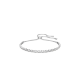 Pulseira Swarovski Subtle Trilogy Lapidação Redonda Branca Lacado a Ródio
