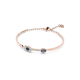 Bracelete Swarovski Symbolic Olho Grego Azul Acabamento de Combinação de Metais