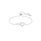 Pulseira Swarovski Infinity Infinito e Coração Branca Lacado a Ródio