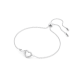 Pulseira Swarovski Infinity Infinito e Coração Branca Lacado a Ródio