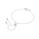 Pulseira Swarovski Infinity Infinito e Coração Branca Lacado a Ródio
