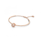 Bracelete Swarovski Sparkling Dance Lapidação Redonda Branca Lacado a Rosa Dourado