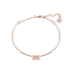 Bracelete Swarovski Sparkling Dance Lapidação Redonda Branca Lacado a Rosa Dourado