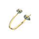 Bracelete Swarovski Numina Combinação de Lapidações Cinzenta Lacado a Dourado